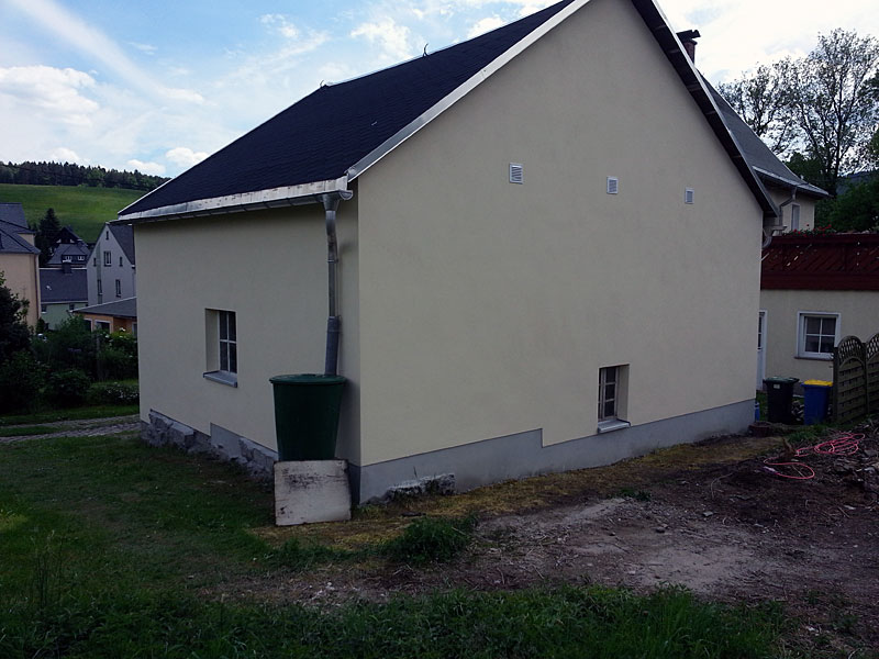 Außenputz Altbaugarage in Zschorlau